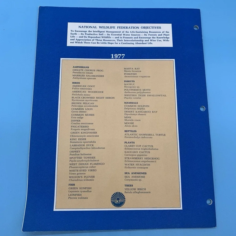 Stamp Album Complete 1977 Wildlife Conservation National Wildlife Federation